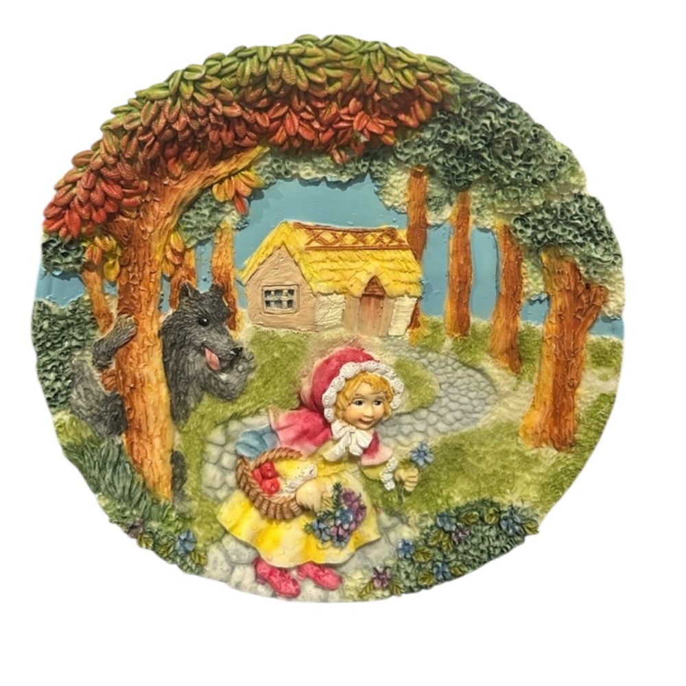 1997 Vintage Little Red Riding Hood Miniature Tea Set